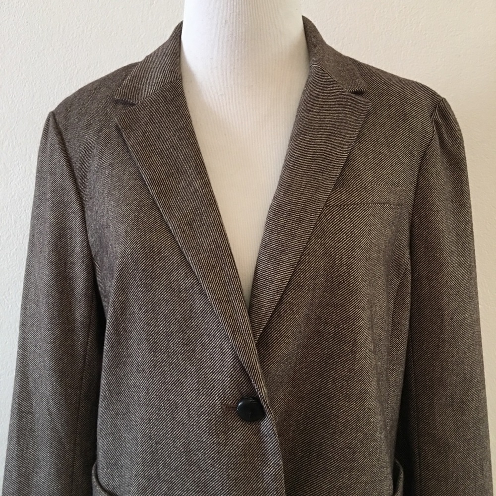 Gap The Academy Blazer Brown Jacket Size 8 - Picture 2 of 8